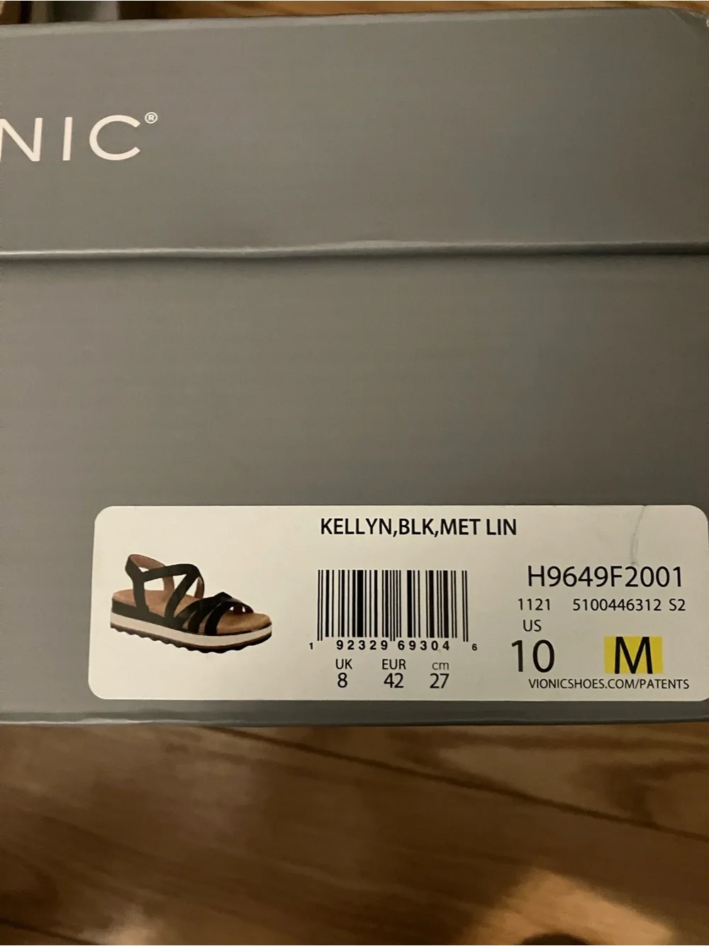 Vionic Black Leather Strappy Slingback Sandals Sz 10
